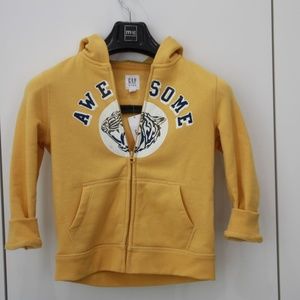 gap kids yellow hoodie